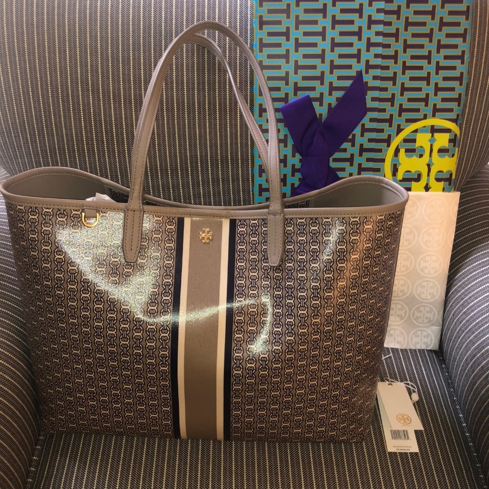 Tory Burch Gemini Link Tote - French Grey